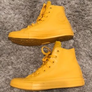 Converse Yellow Rubber Rain Chuck Taylors
